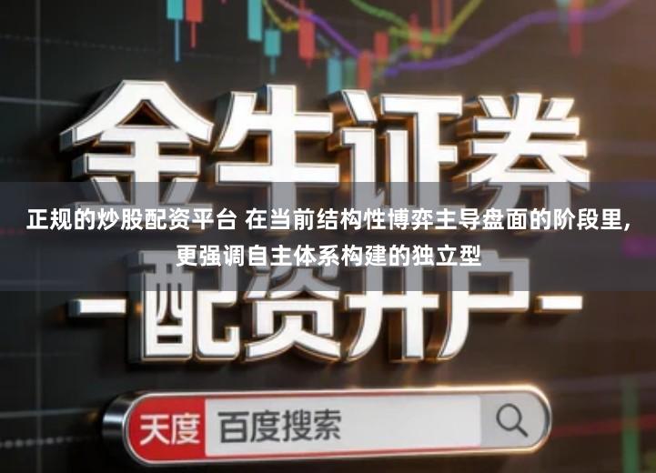 正规的炒股配资平台 在当前结构性博弈主导盘面的阶段里,更强调自主体系构建的独立型